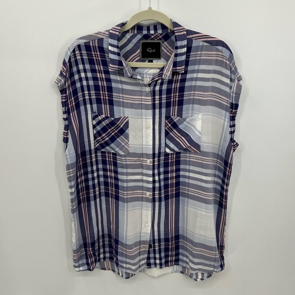 Rails plaid button down short sleeve shirt - Picture 1 of 9